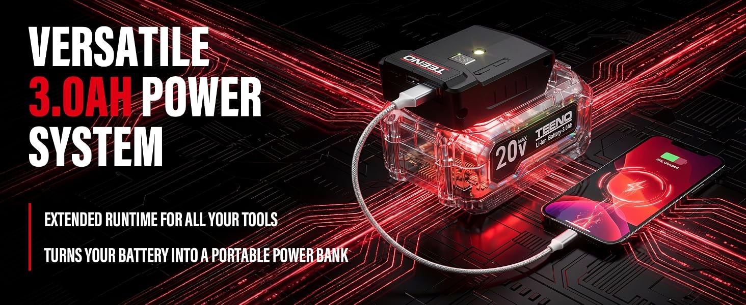 Brushless Power Tool Combo Kit, 6-in-1 Cordless Interchangeable Multi-Tool Set