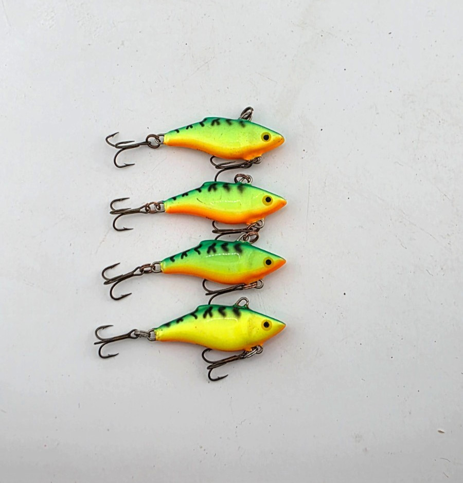 (4) Rapala Rattl'n Rattlin Rap RNR-4 Lipless Crankbait Fishing Lures Lot of 4