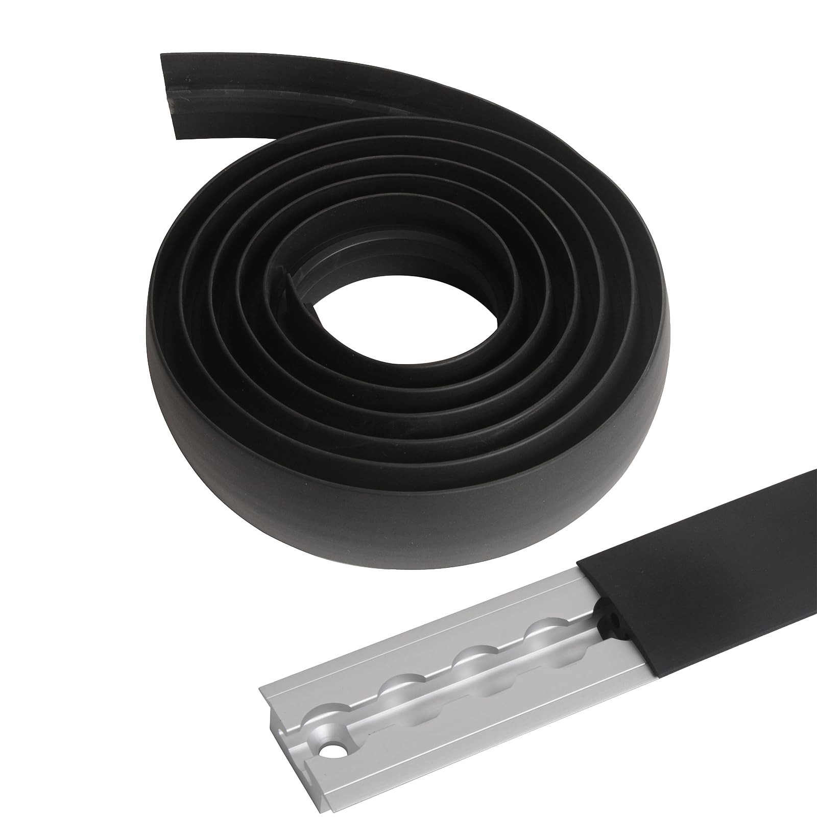Full Coverage L-Track Cover Strip - 48 Inch Press-In Rubber Protector for RV, Tr