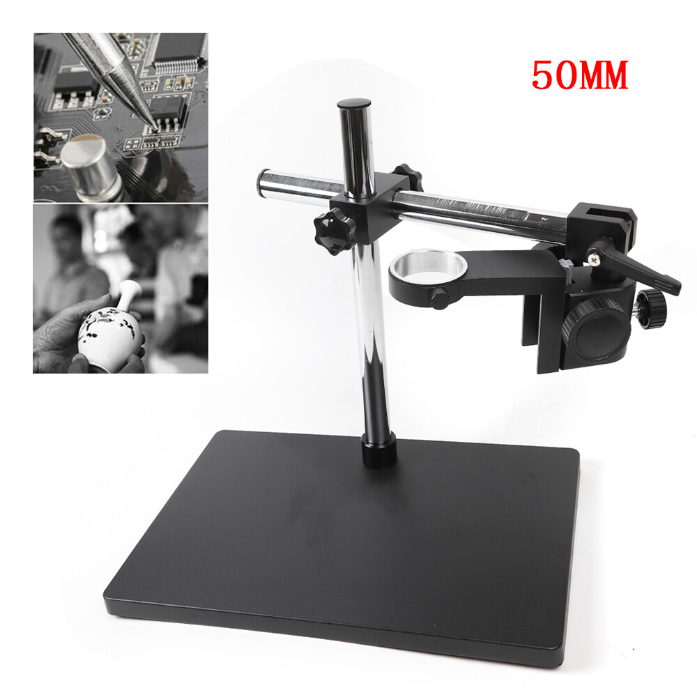Lab Dual Arm Set 50 mm Digital Microscope Camera Table Stand Holder Lift Bracket
