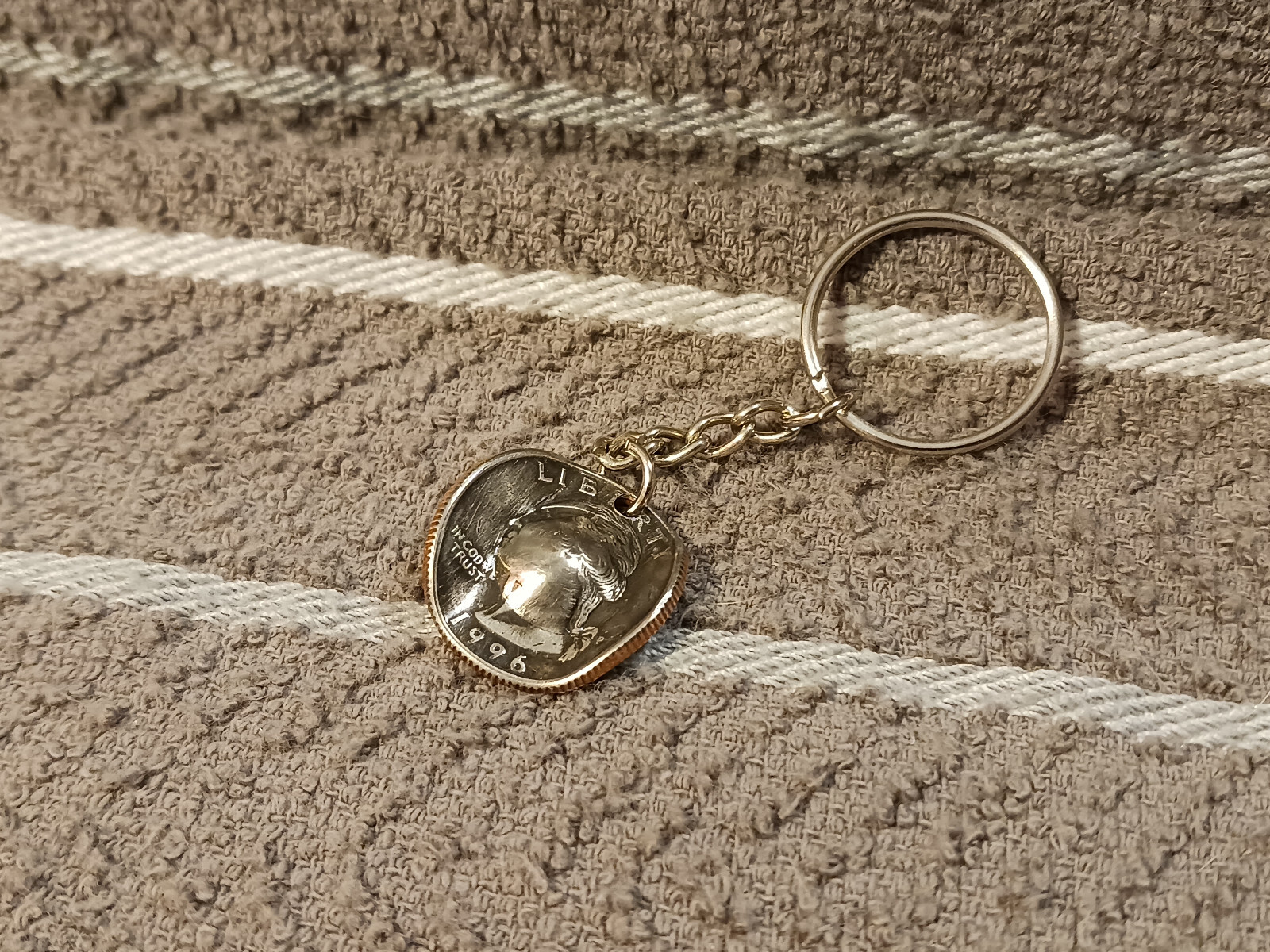 1996 Washington Quarter Cowboy Hat Keychain