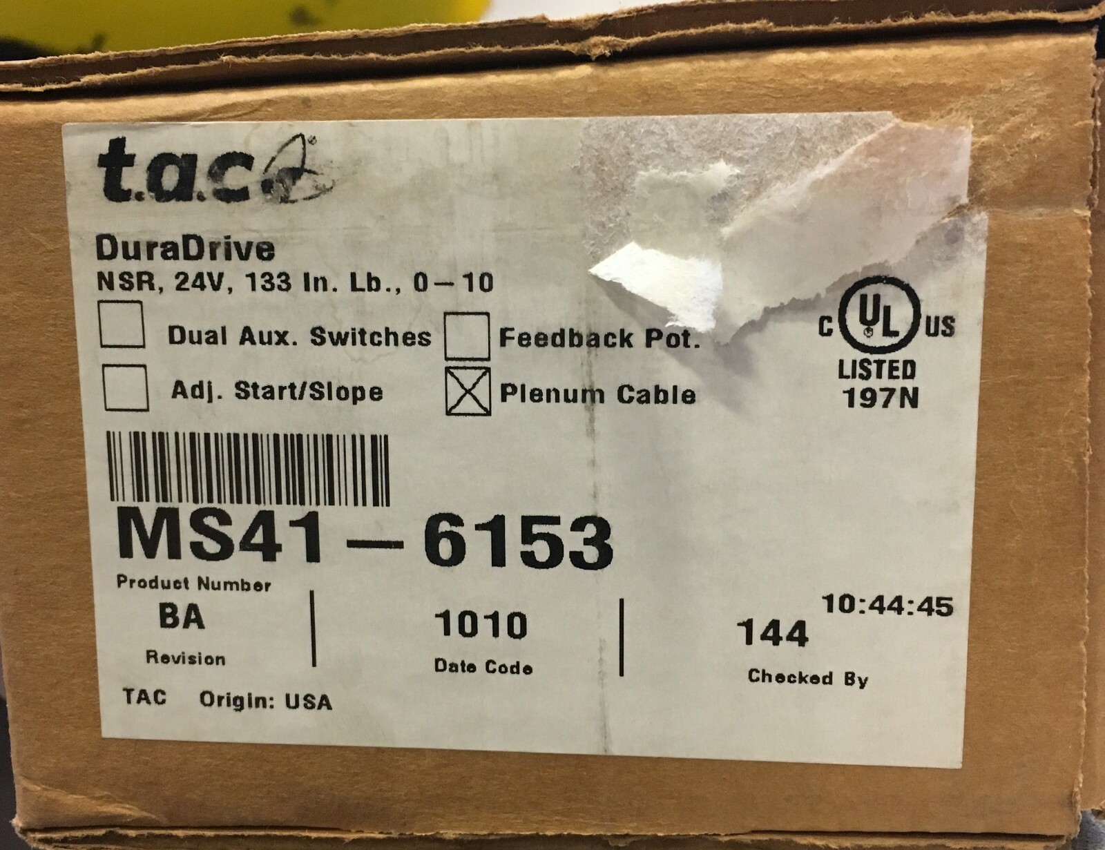 TAC duradrive actuator MS41-6153