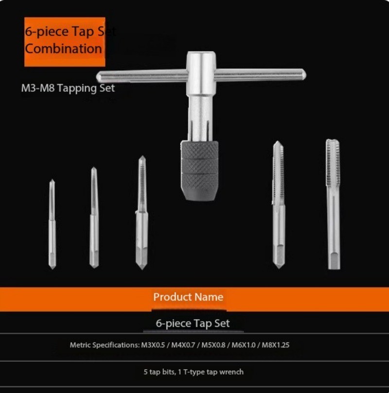 110-Piece Tap and Die Set Manual Threading Tool Tapping Drill Bit Thread Opener