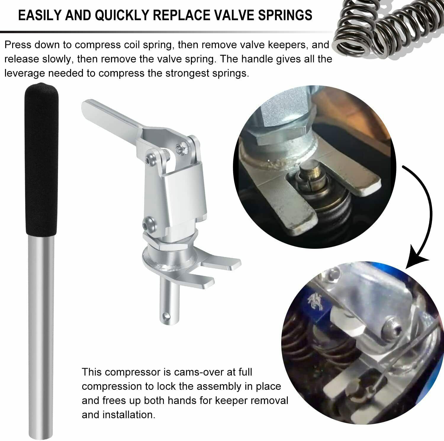66784 Stud Mount Valve Spring Compressor Remove for all 3/8" & 7/16" Rocker Stud