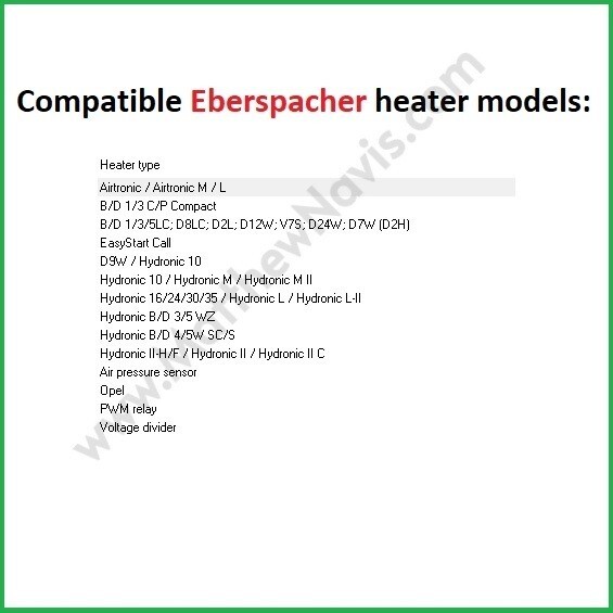 WEBASTO USB INTERFACE DIAGNOSTIC Thermo Test E P Z C V AIR TOP AIR