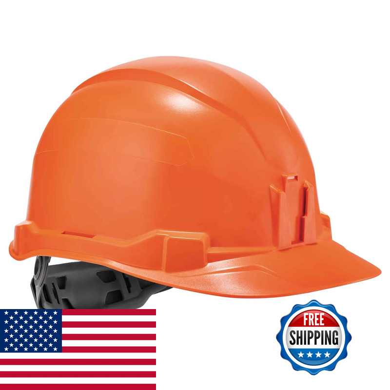 Hard Hat Cap Style Ratchet Suspension Class E Ergodyne Skullerz 8970Orangemedium