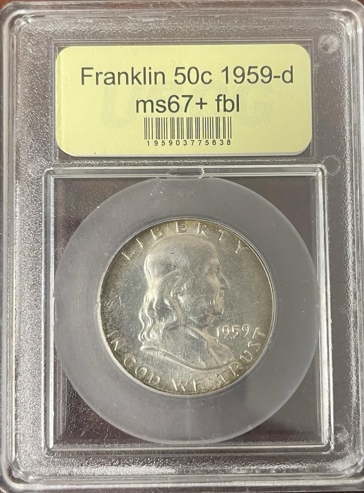 Franklin Half Dollar 1959D Full bell line