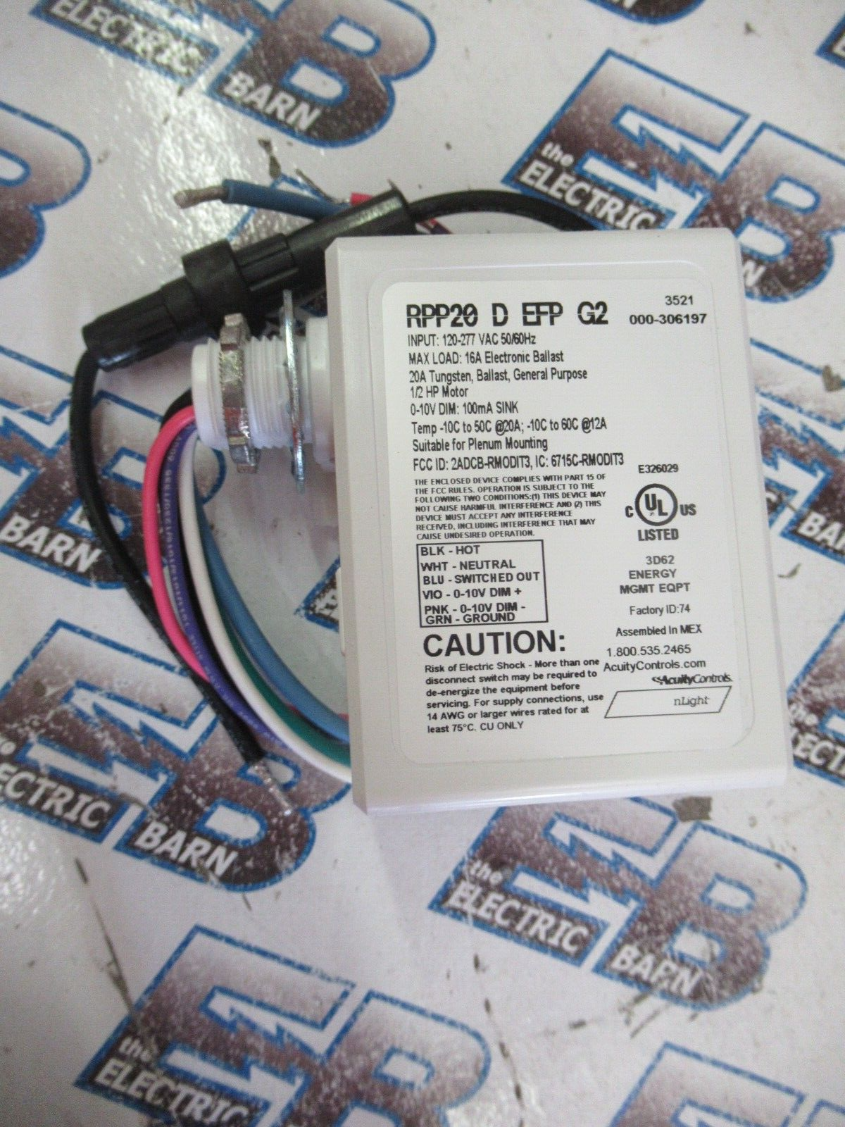 Acuity Controls RPP20 D EFP G2, Occupancy Controlled Dimming- NEW-B