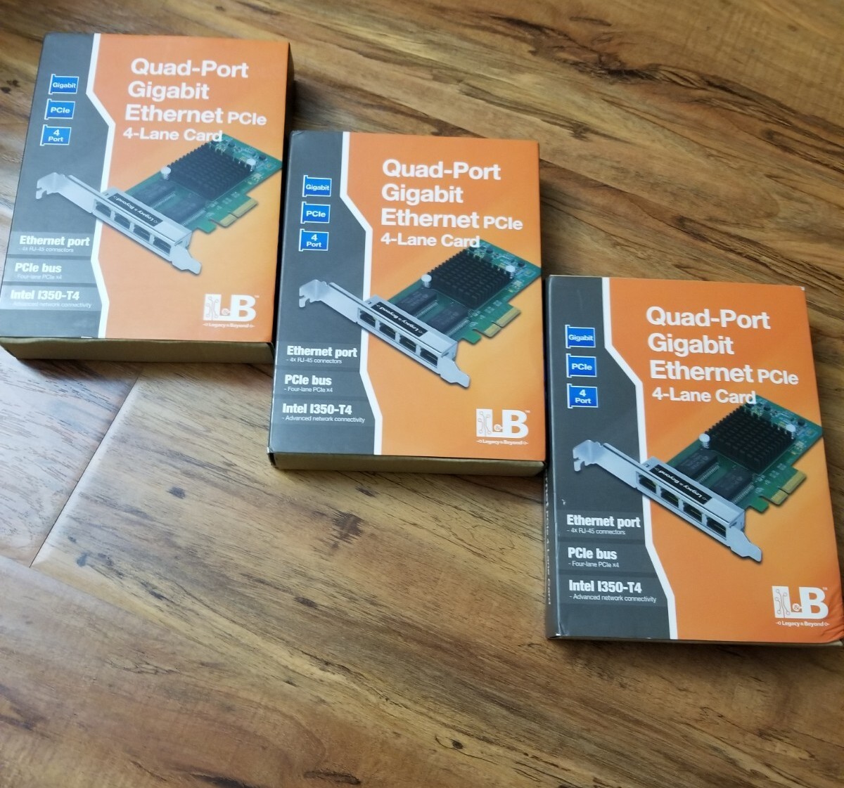 Intel I350-T4 SIIG Quad-Port Gigabit Ethernet PCIe Card LB-GE0014-S1