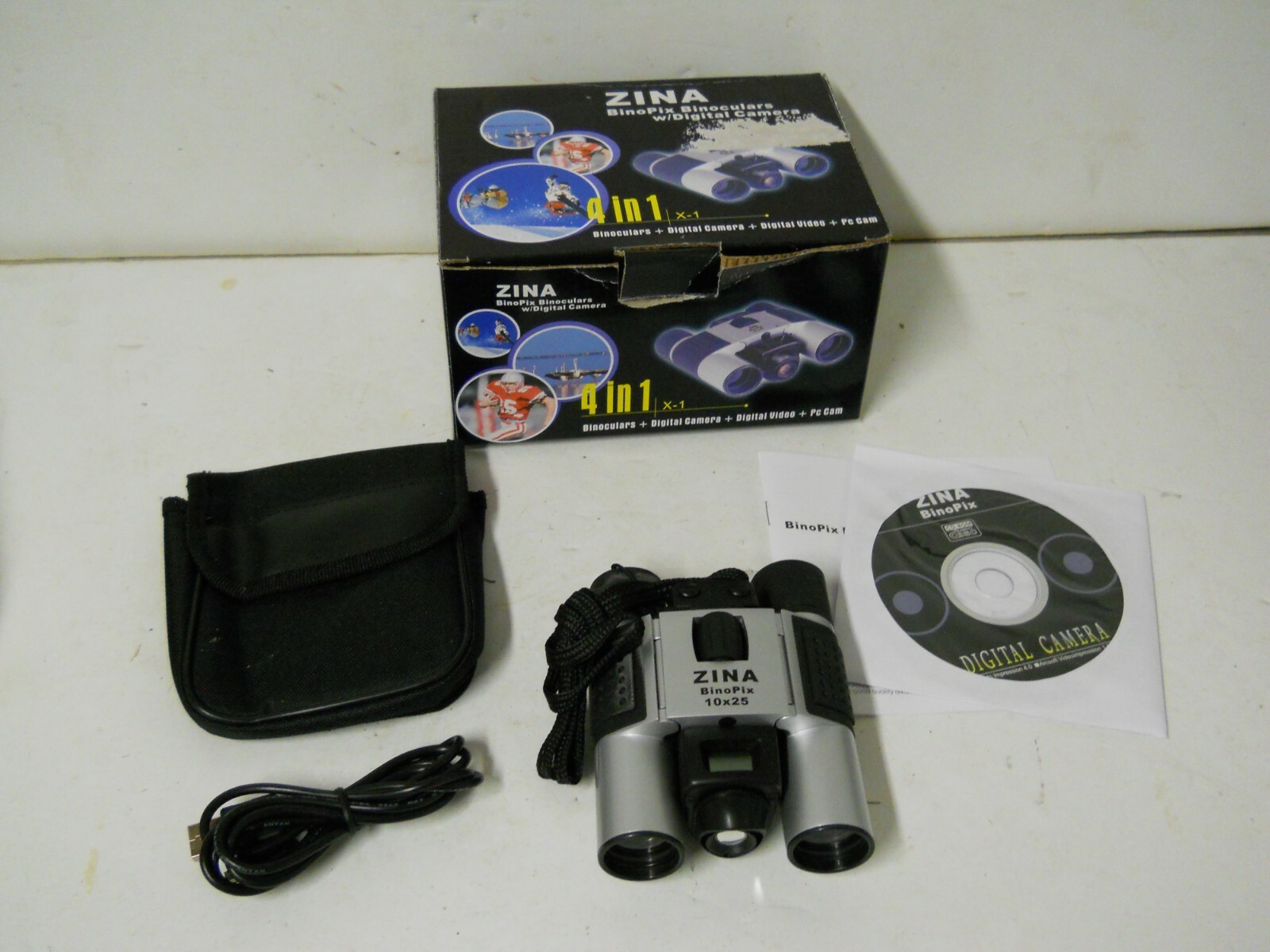 Zina Binoculars Digital Camera Digitial Video PC Cam Camera 4 in 1
