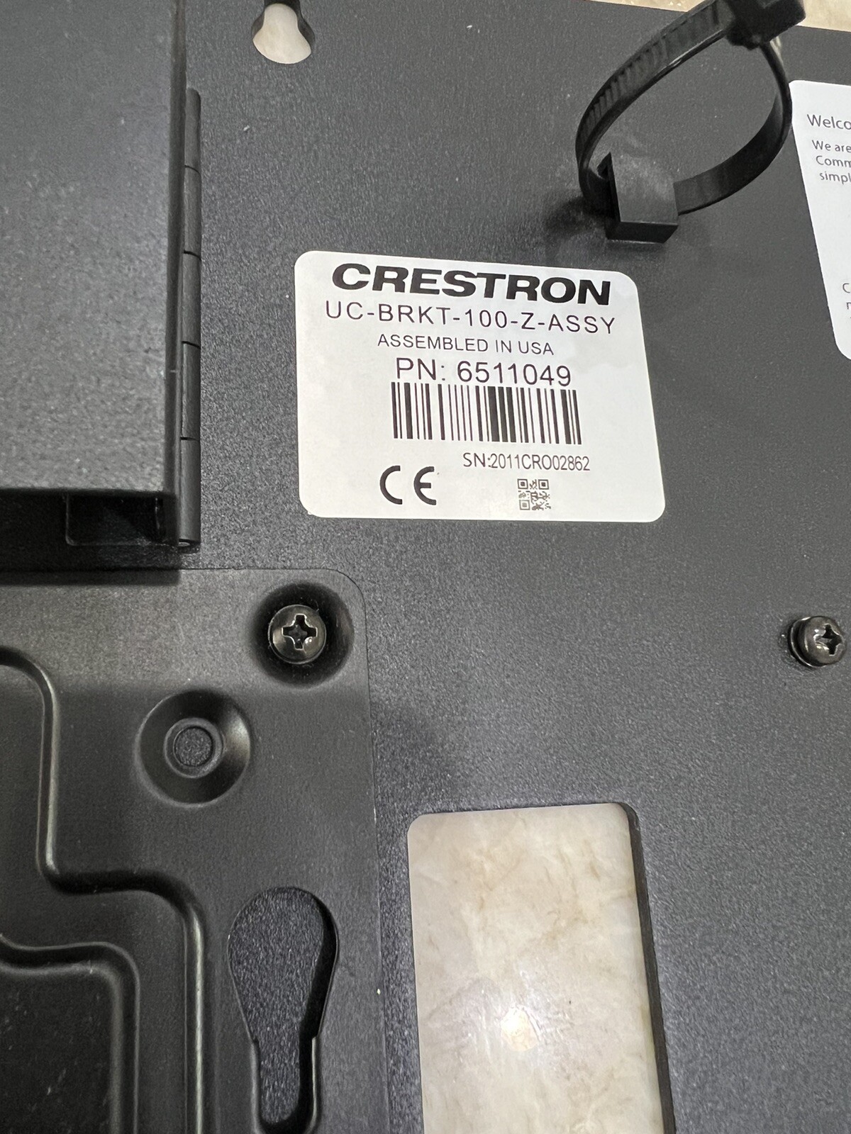 Crestron UC Bracket UC-BRKT-100-Z-ASSY, Mount Only. BB-4