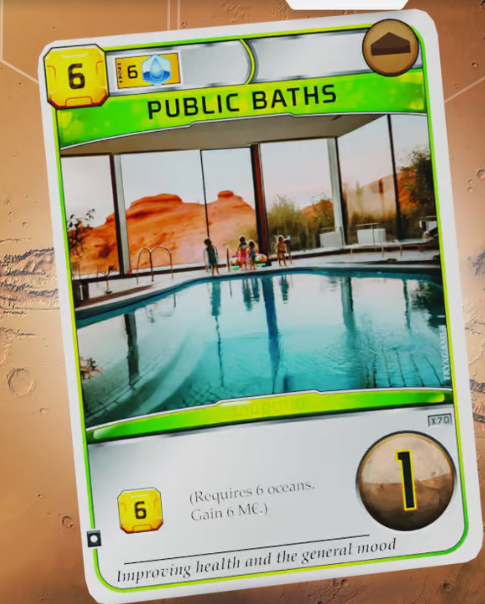 Terraforming Mars: Winter 2024 Promo Card Public Baths: NEW/MINT!
