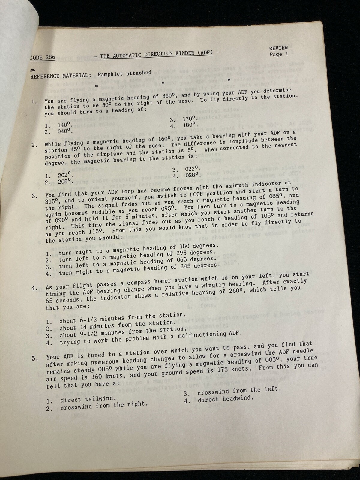 1959 ADF, AUTOMATIC DIRECTION FINDER TRAINING MANUAL, FOWLER AERONAUTICAL SERVIC