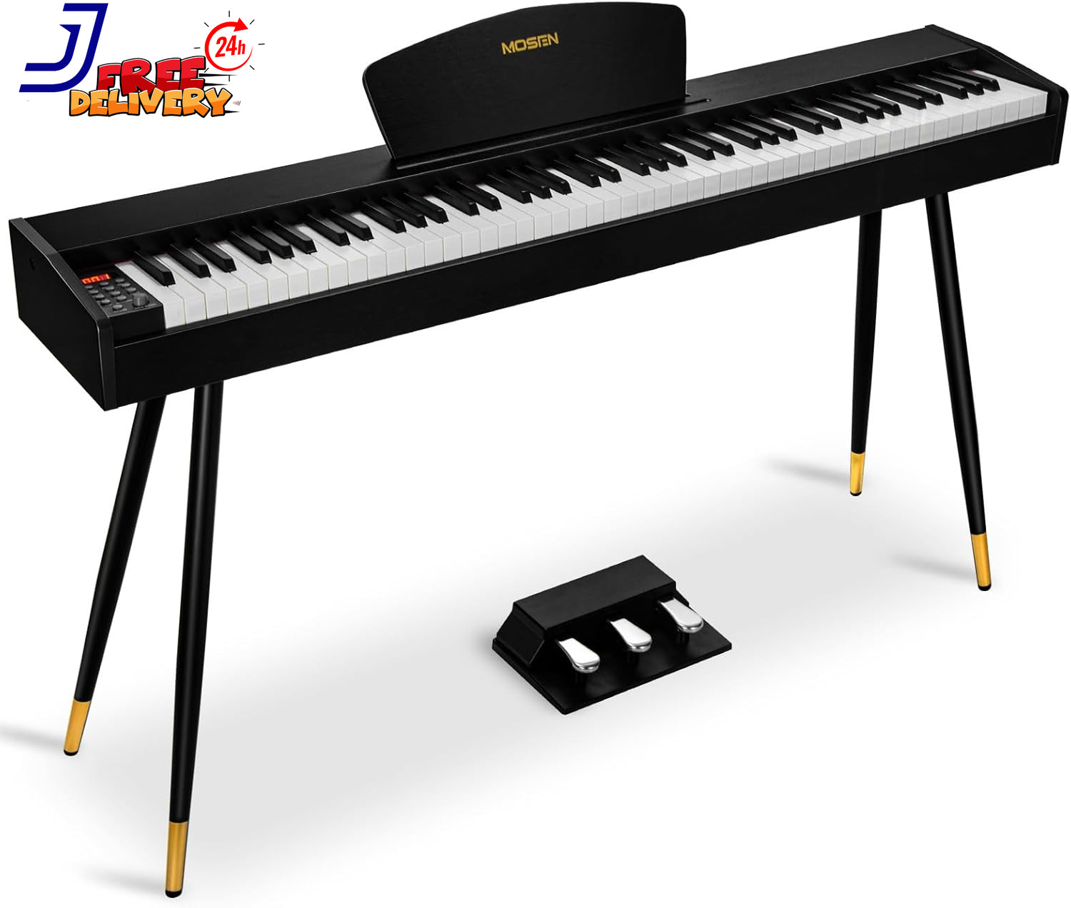 MOSEN 88 Keys Weighted Digital Piano with Furniture Stand Full-size Electric Pia