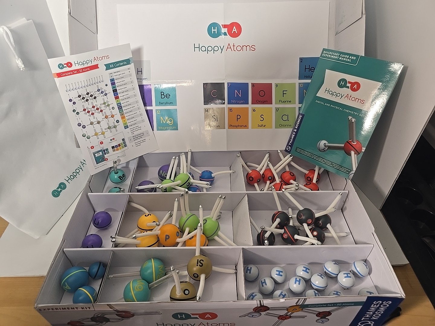 Happy Atoms Stem Chemistry Kit Complete Set 256 Projects Thames & Kosmos