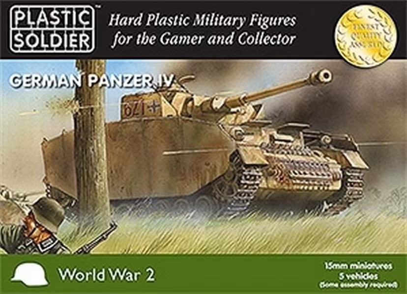 WW2V15002 - 15MM GERMAN PANZER IV NEW IN BOX PLASTIC SOLDIER  1/100  WW2
