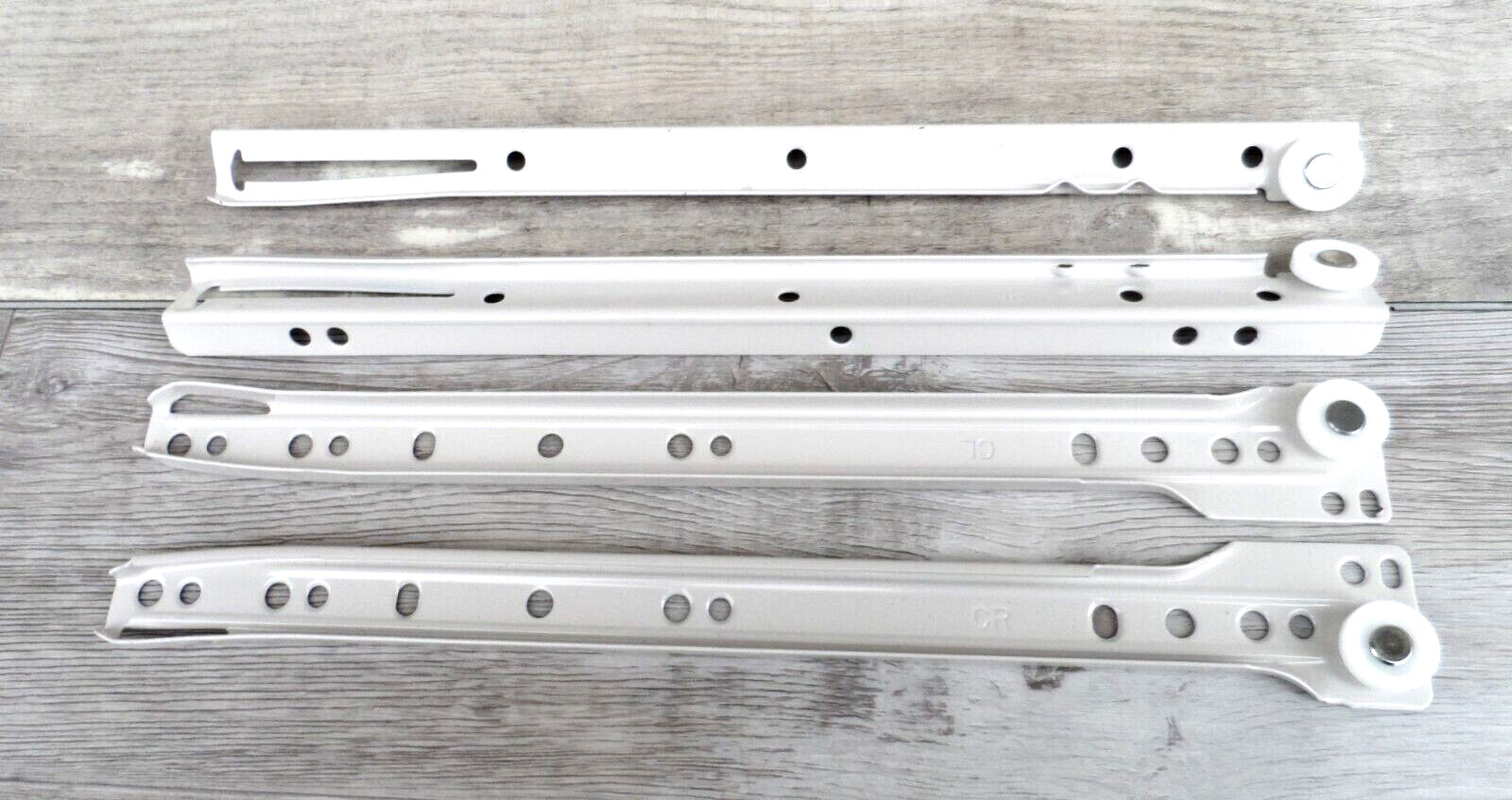 1 Pair Drawer Slide Bottom Mount Drawer Rails with Smooth Sliding Nylon Wheel