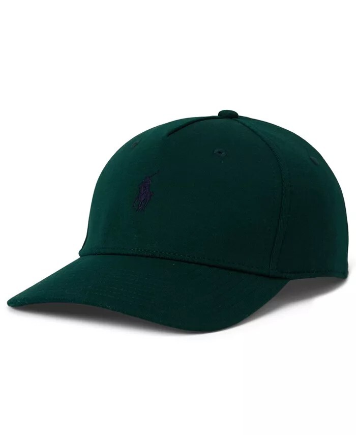 Polo Ralph Lauren Men's Double-Knit Jacquard Ball Cap Hunt Club Green Navy Pony