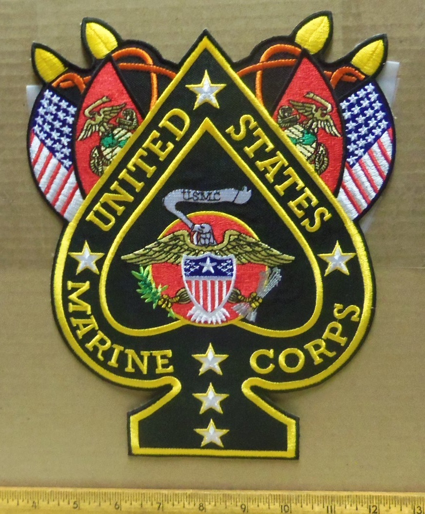 United States Marine Corps - Ace of Spades Embroidered Back Patch
