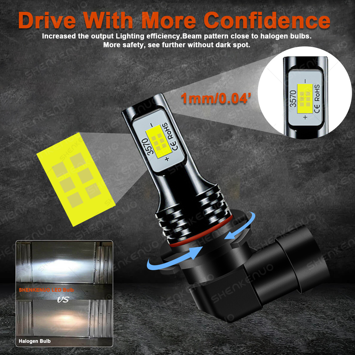 For Subaru Outback Legacy 2005-2013 2014 High/Low Beam LED Headlight Bulbs 6000K