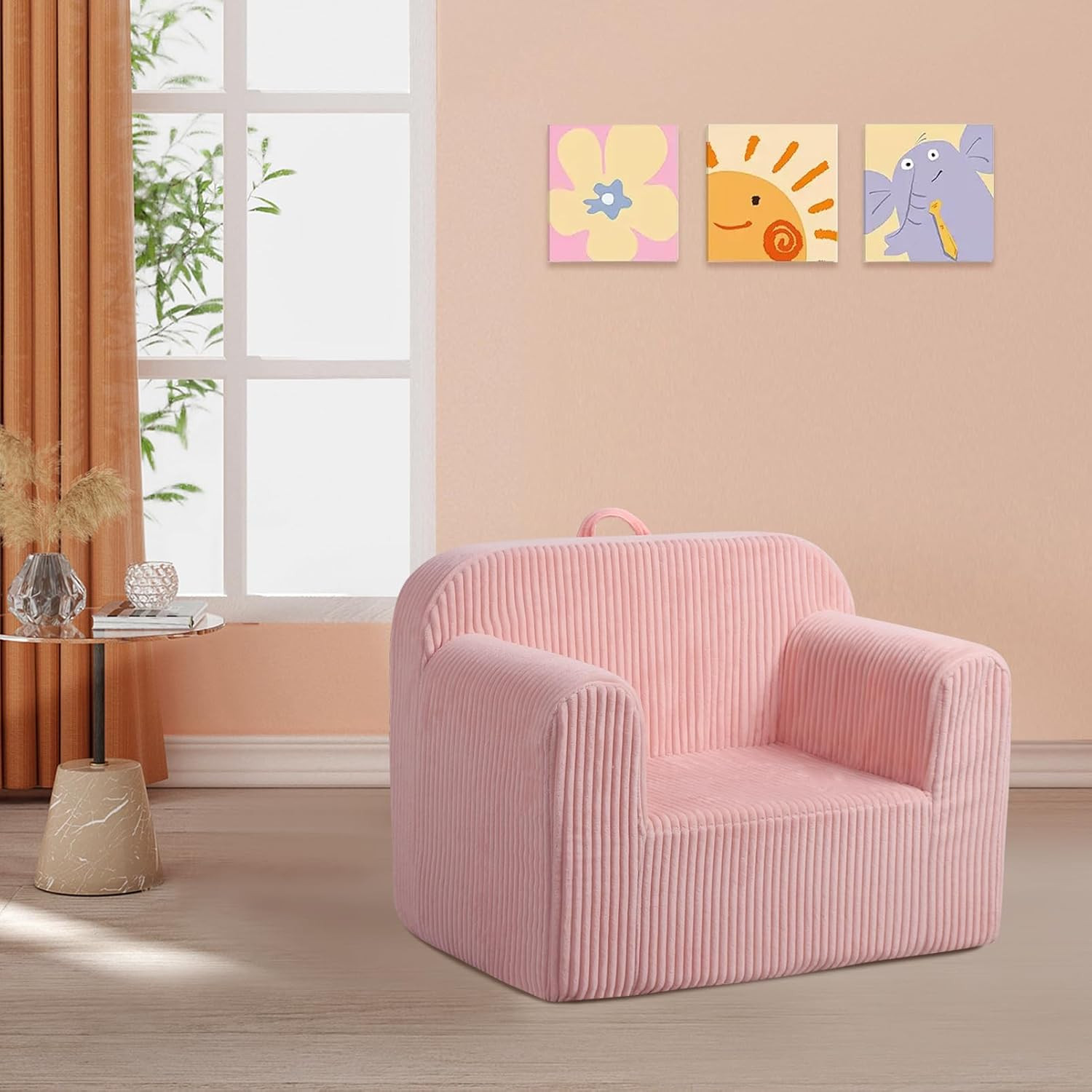 Foam Kids Sofa, Kids Armchair with Carrying Handle, Comfy Toddler Sofa Couch,Sof