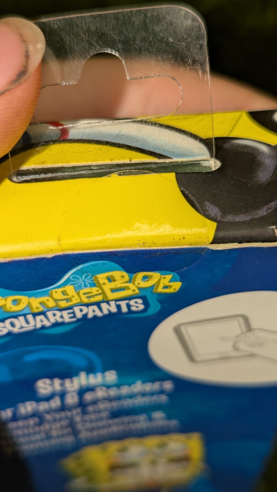 New Sealed SpongeBob SquarePants Stylus Pen For iPad eReaders & Tablets