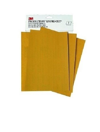 3M 2541 Production Resinite Gold Sheet 9in x 11in P320A, 50 sheets