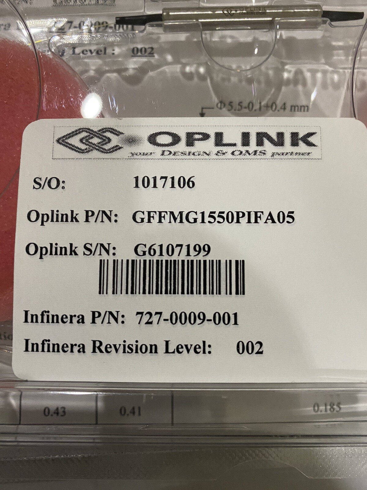 New Oplink GFFMG1550PIFA05 Gain Flattening Filter For WDM Erbium Amplifiers EDFA