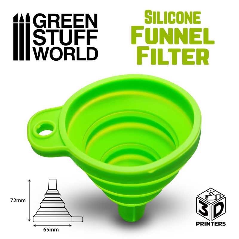 Green Stuff World for Models & Miniatures Silicone Funnel For 3D Printer Resin 3