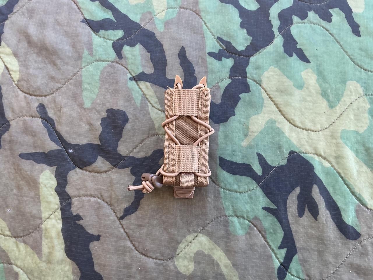 Military Tactical Utility Flashlight Knife Small Pouch Carrier Desert Tan Camo