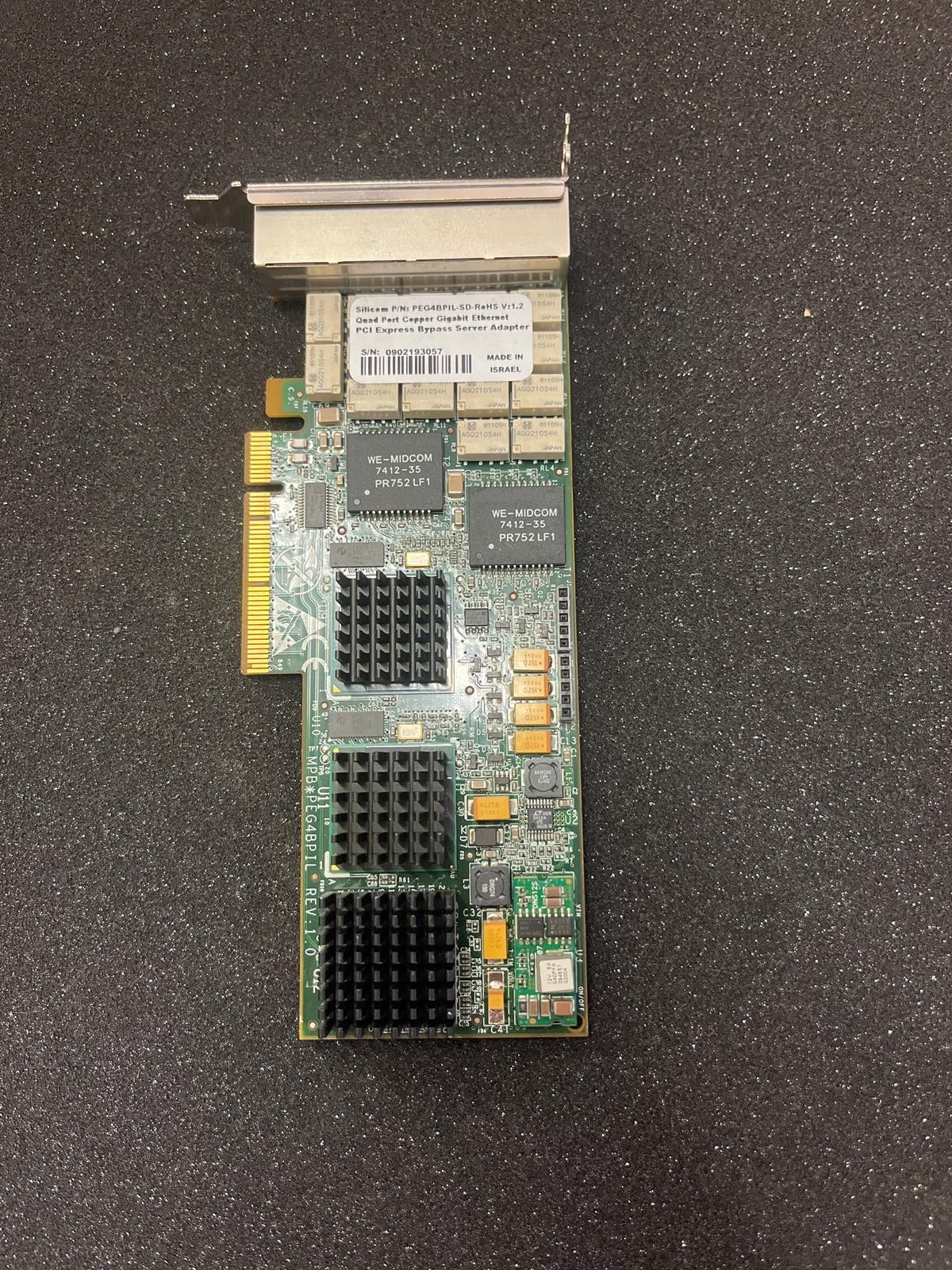 SILICOM PEG4BPIL QUD-PORT PCIE NETWORK ADAPTER