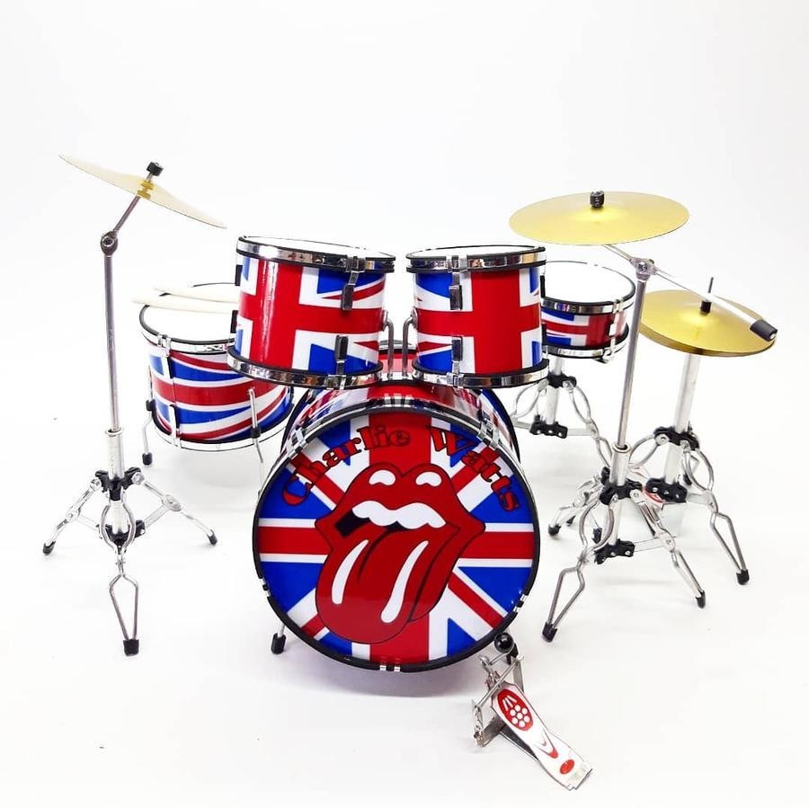 1/6 Scale Miniature Drum Set RS Style Version 2 Rock Music Diorama Display GIFT
