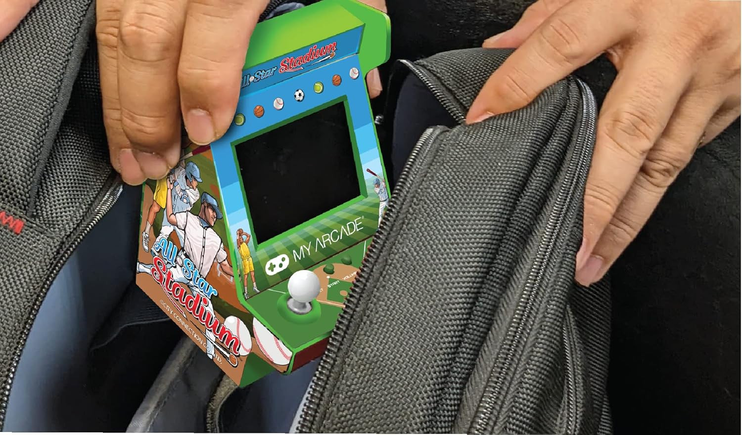 All Star Stadium Nano Player- Portable Mini Arcade Machine with 207 Retro Games,
