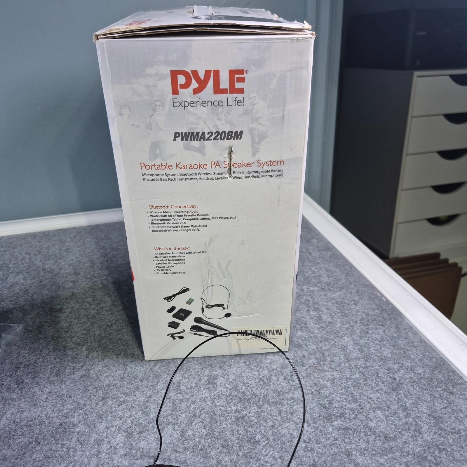 New PYLE PORTABLE KARAOKE PA SPEAKER SYSTEM Open Box