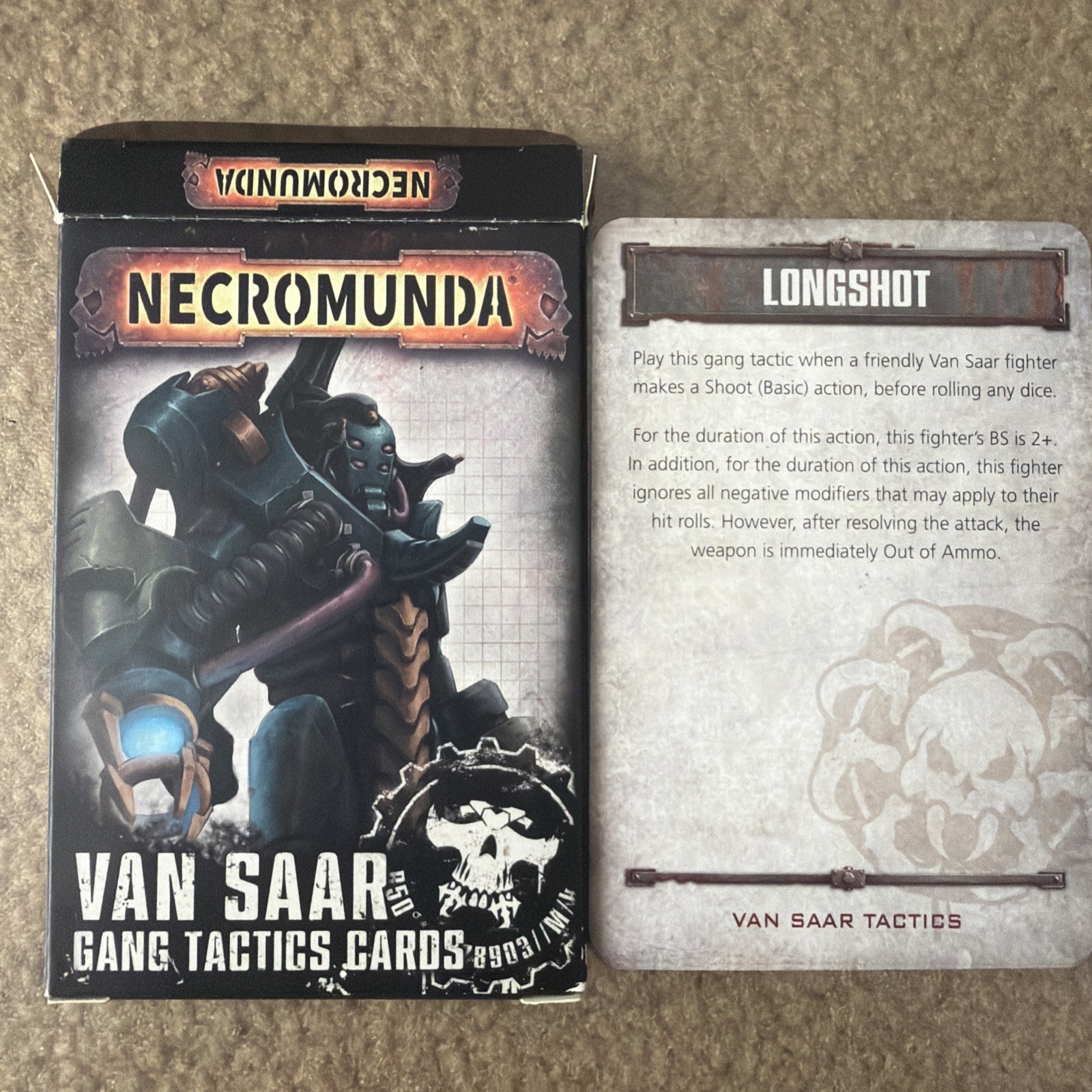 Necromunda Van Saar Gang Tactics Cards Underhive Games Workshop GW Sealed New