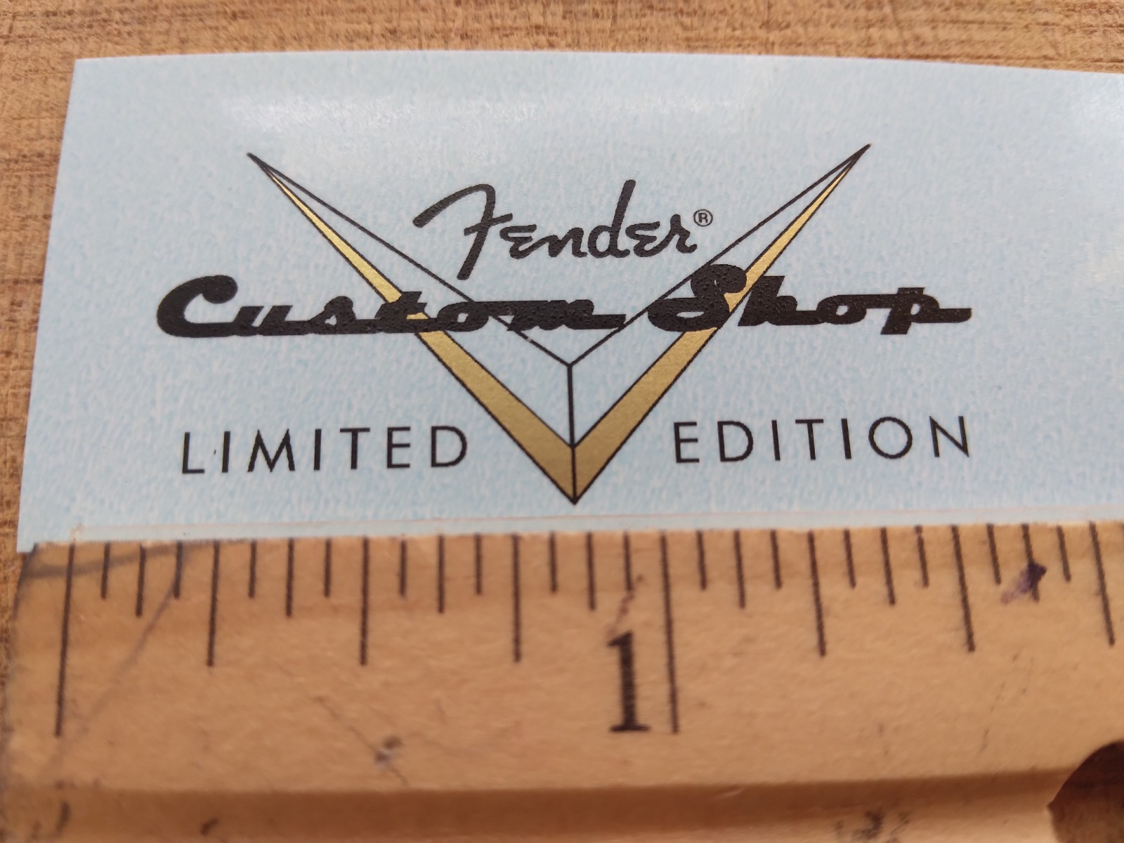 Fender Custom Shop Limited Edition Waterslide Decal Metallic Gold Ink