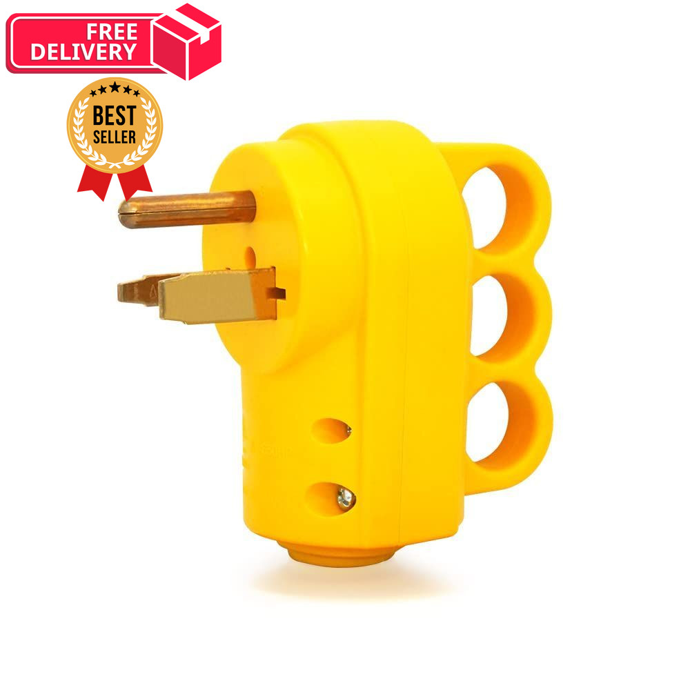 Veepeak NEMA 6-50P/ 6-30P Plug Replacement, 30/ 50 Amp 250 Volts, Yellow