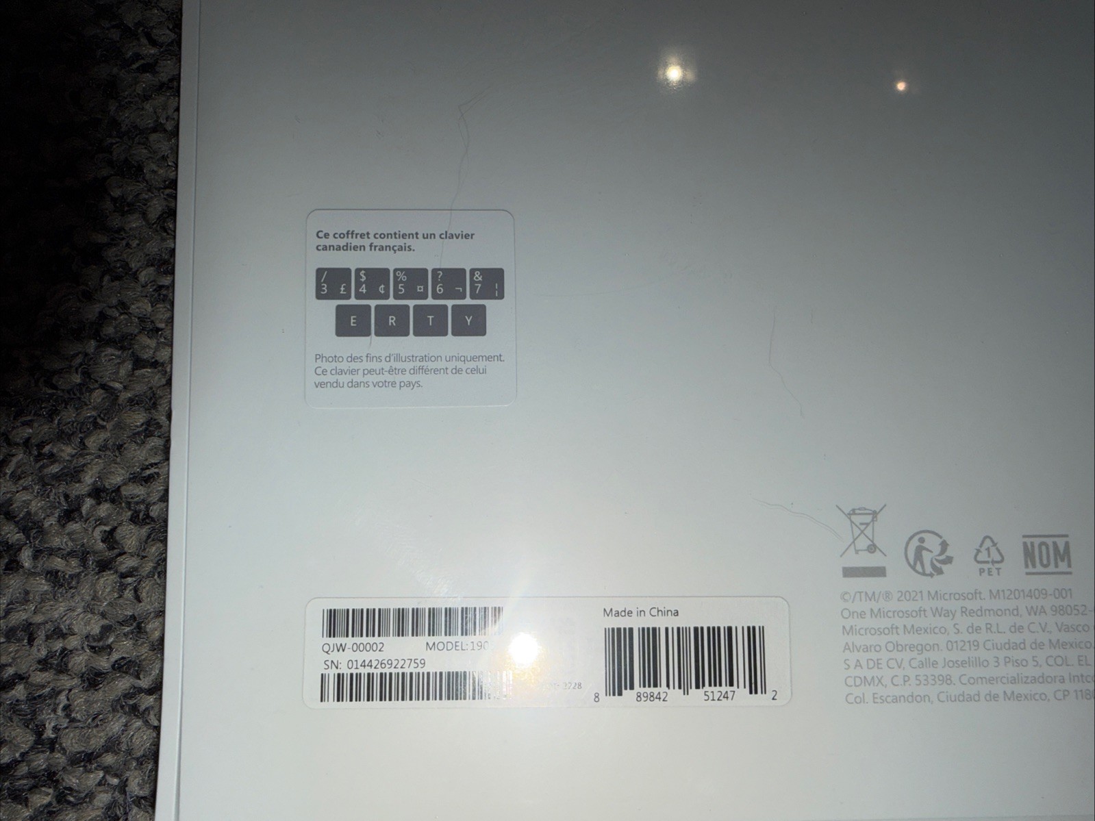 SEALED French Layout Microsoft Surface Pro Keyboard QJW-00002