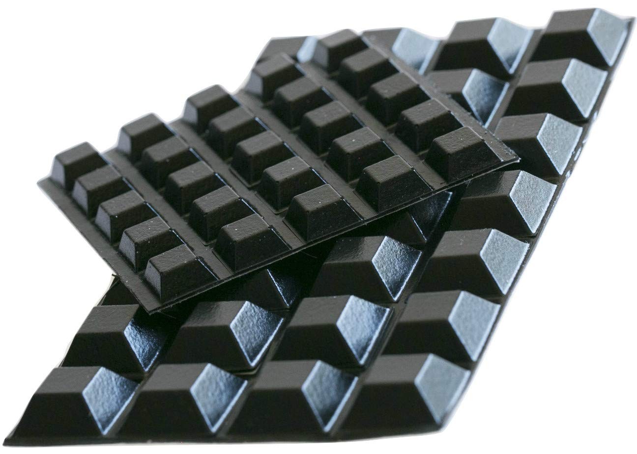Black Rubber Feet (53Pack) Self Stick Bumper Pads - Adhesive Tall Square Bumpers