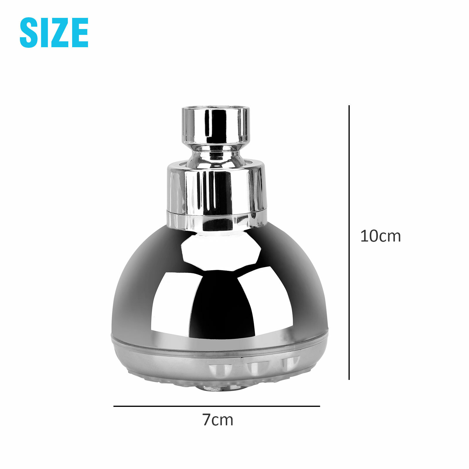 7 Colors Changing LED Shower Head with RGB Light Automatically Sprayer Bathroom