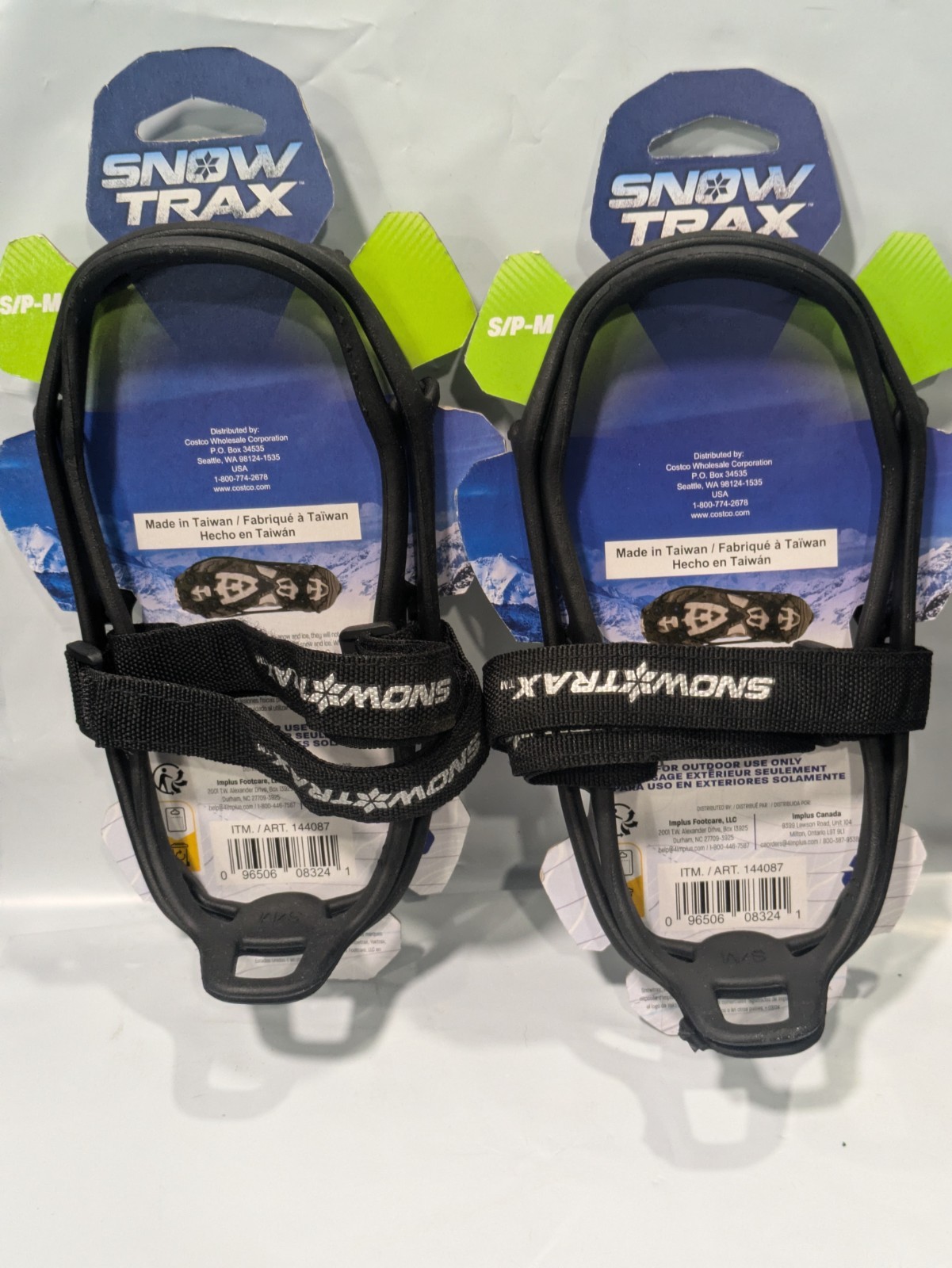 Yaktrax Snow Trax Traction Cleats Tungsten Carbide Spikes S/M Unisex 1 Pair