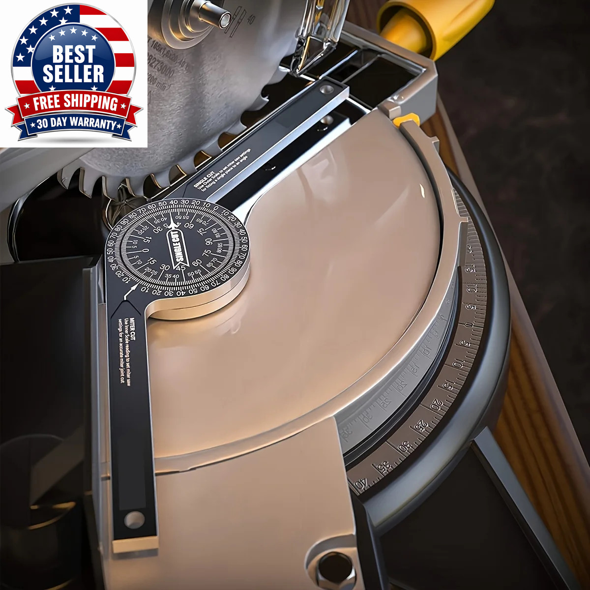 Aluminum Miter Saw Protractor | 7-Inch Rust Proof Angle Finder Featuring Precisi