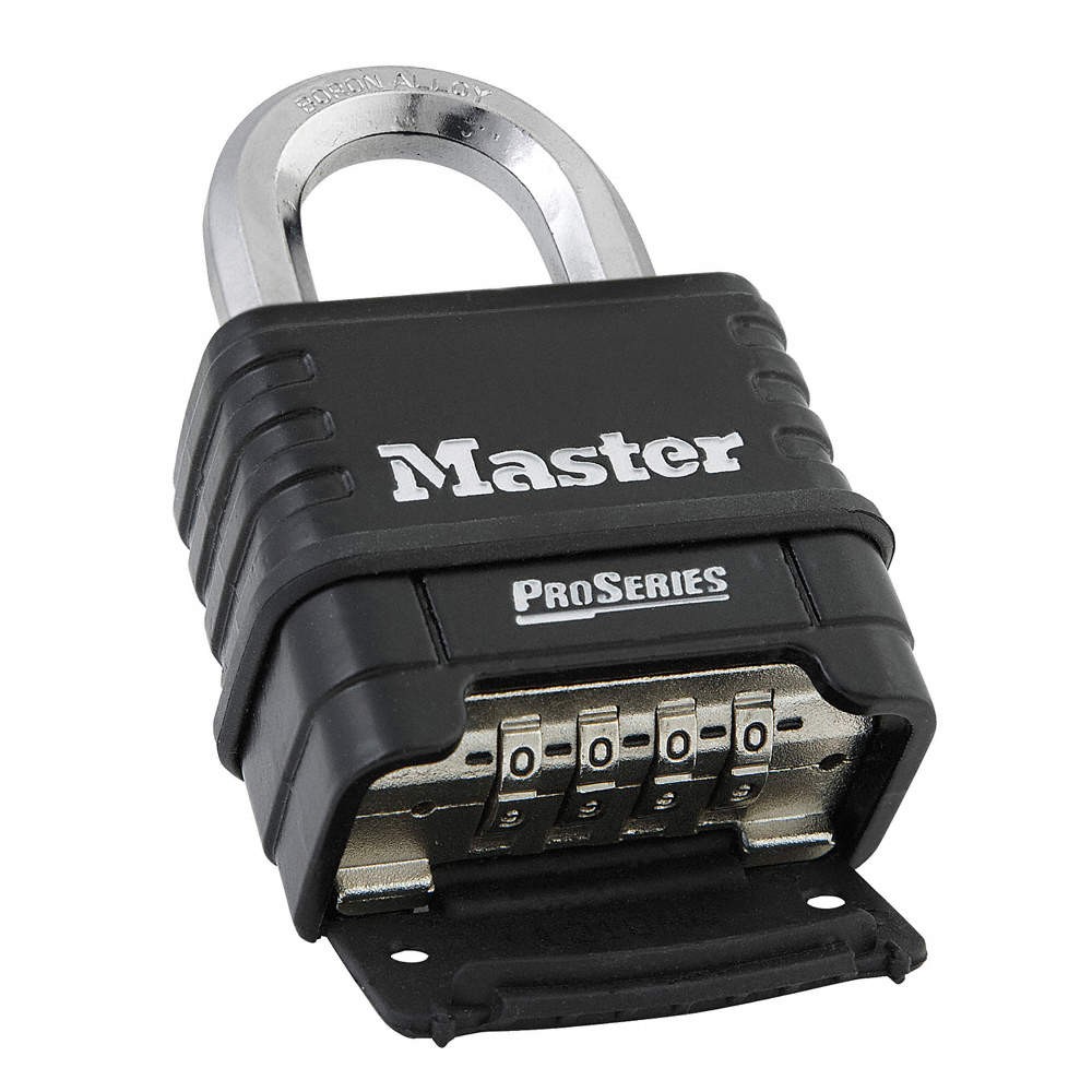 MASTER LOCK 1178D Combination Padlk,1 15/16 in,Rectgle,Blk 6MCR2