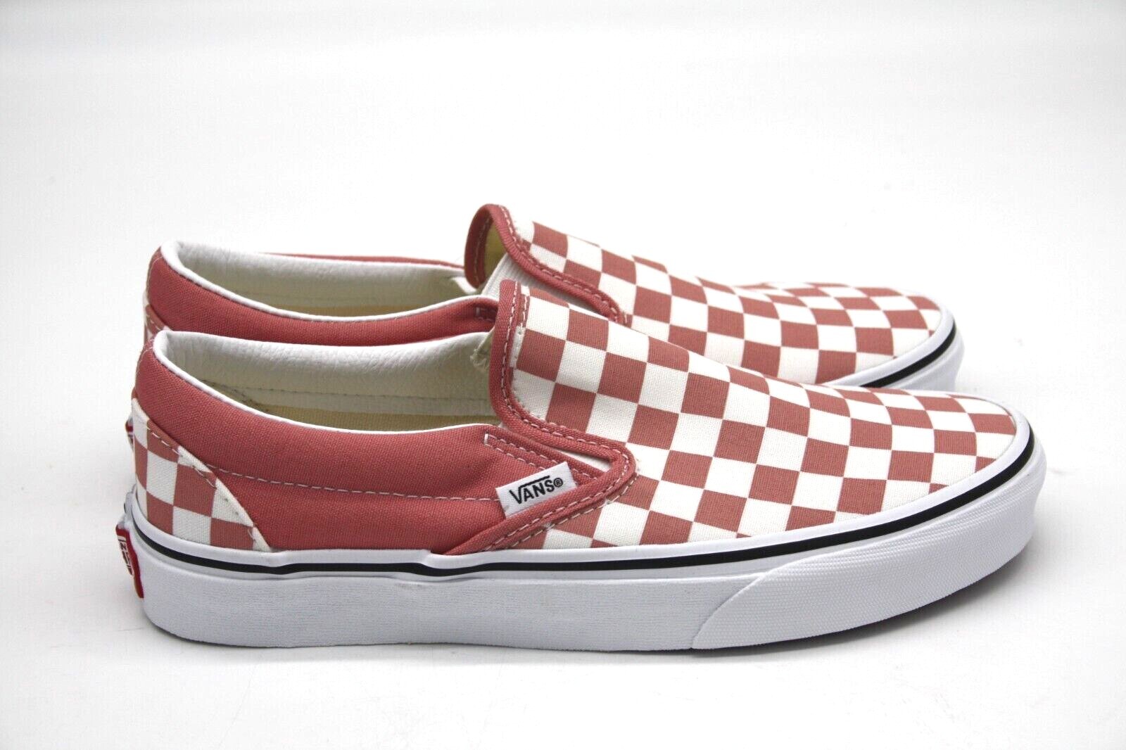 Vans Classic Slip On (Checkerboard) Rosette True White Womens SNEAKER