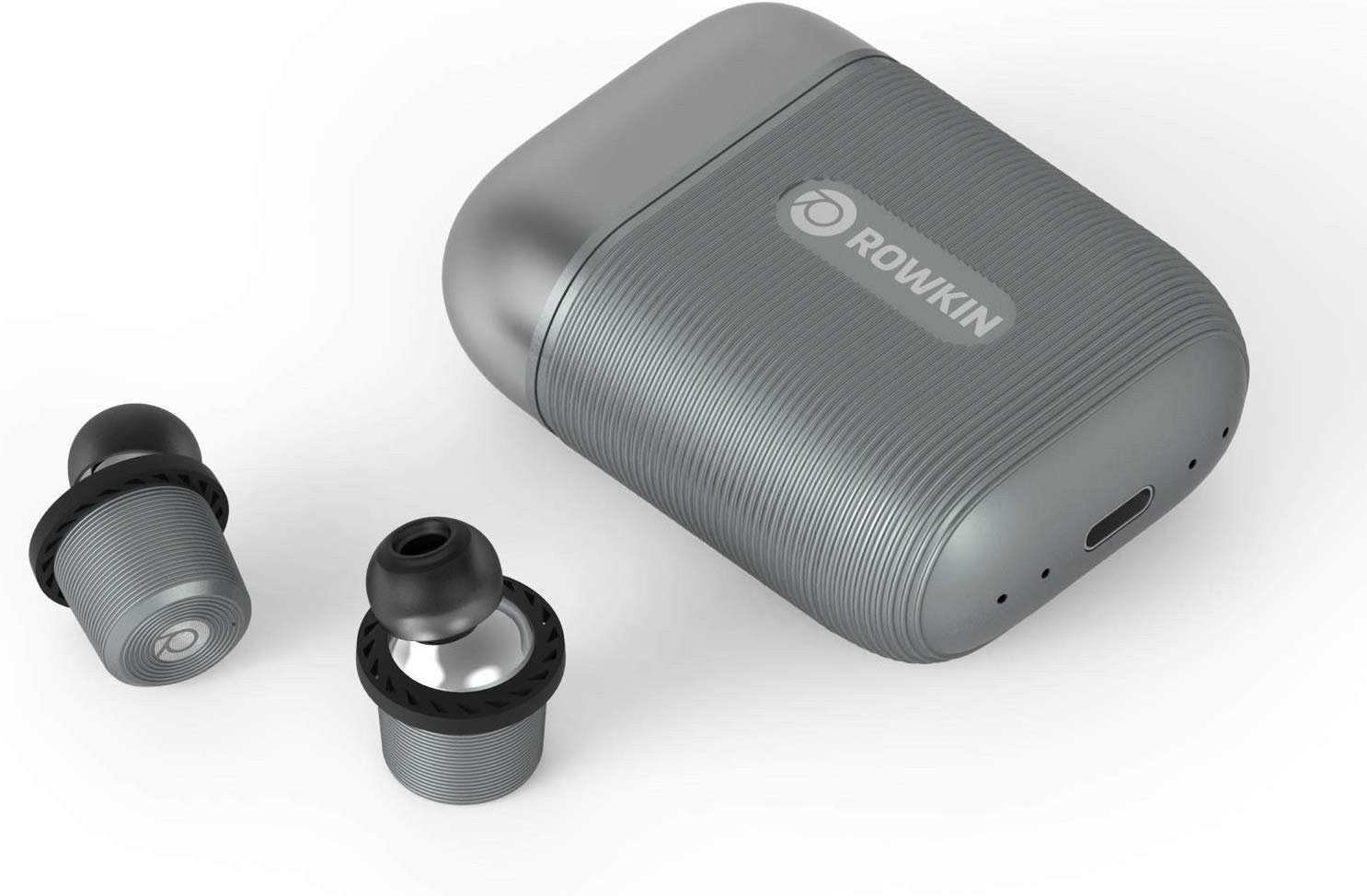 Rowkin Ascent Micro True Wireless Bluetooth 5 Earbuds w/ Case - Slate Gray