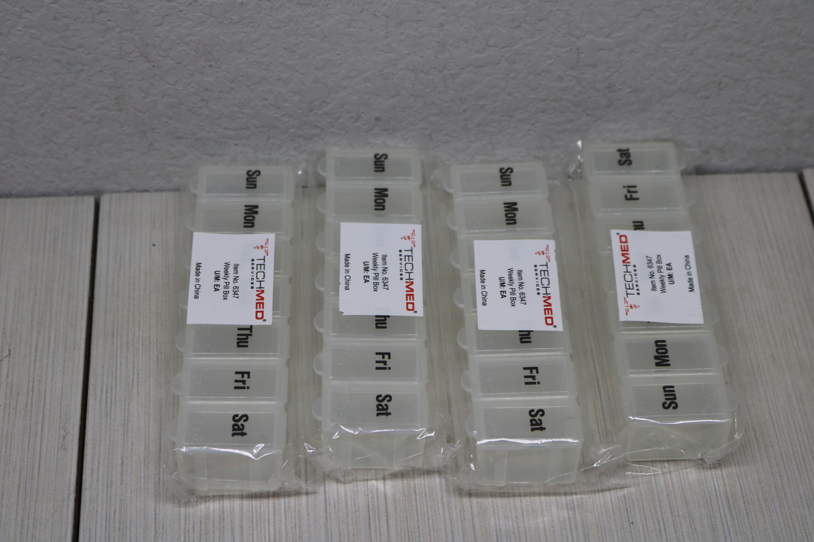 4x Once-A-Day Weekly Practidose Medication Organizer 7 Day Pill Reminder 4x/Day