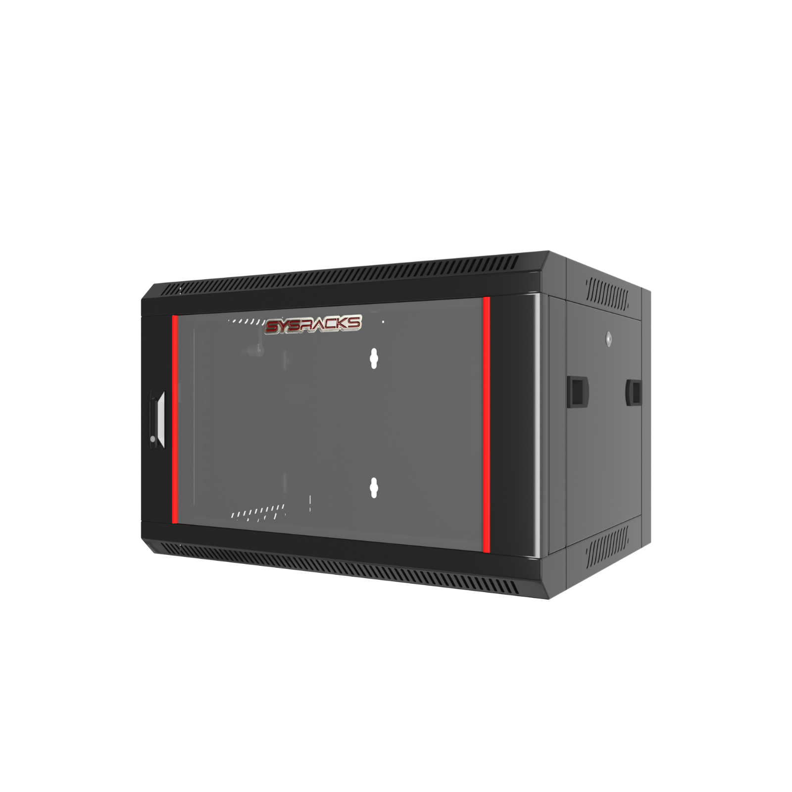 6U Wall Mount Server Cabinet Locking Networking Enclosure Data Rack Glass Door