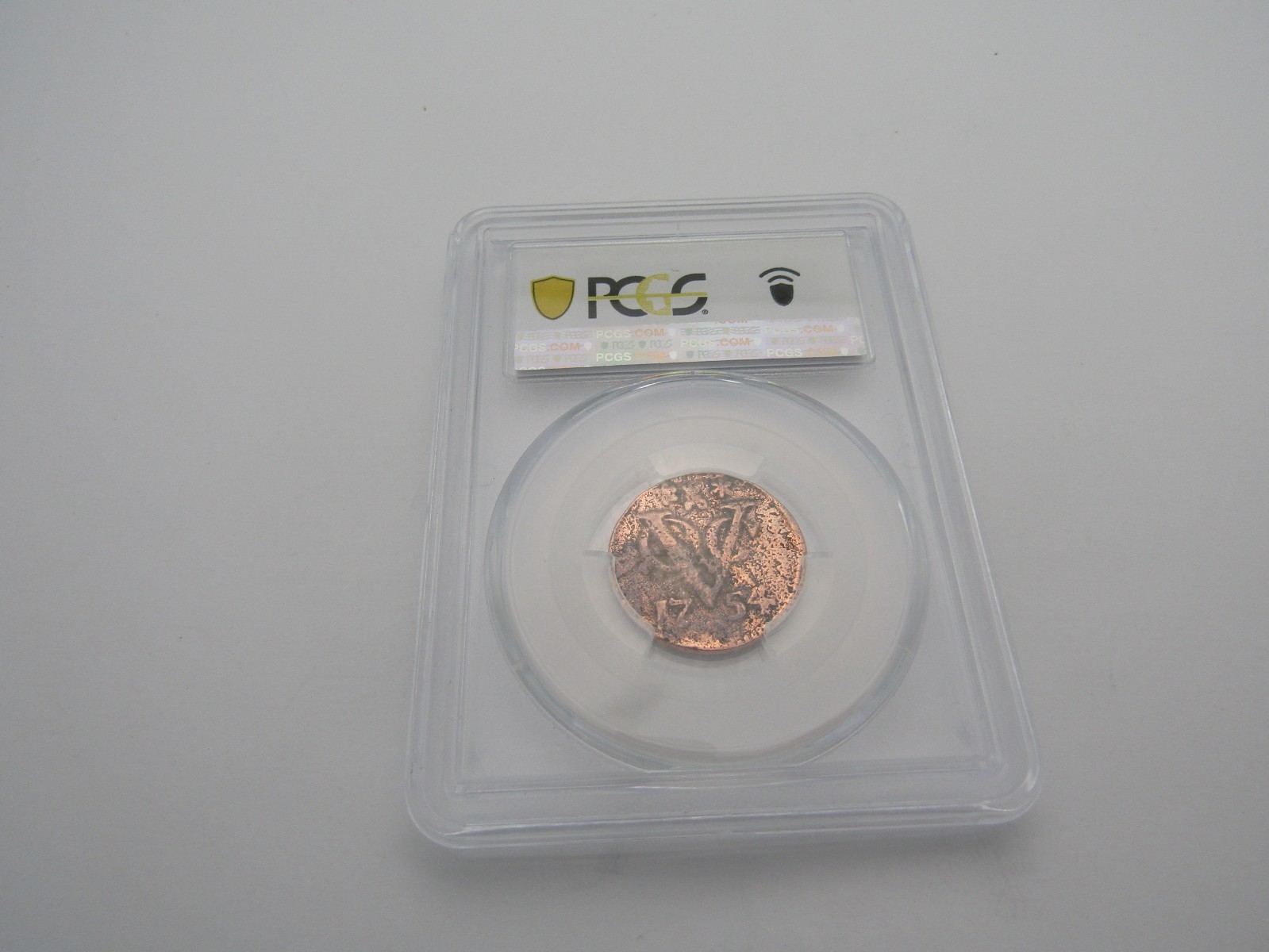 1726-94 VOC Duit PCGS Genuine East Indies First NY Penny Check Color and Strike
