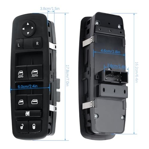 Master Power Window Control Switch | Front 11P 2011-2019 Dodge, Chrysler, Ram