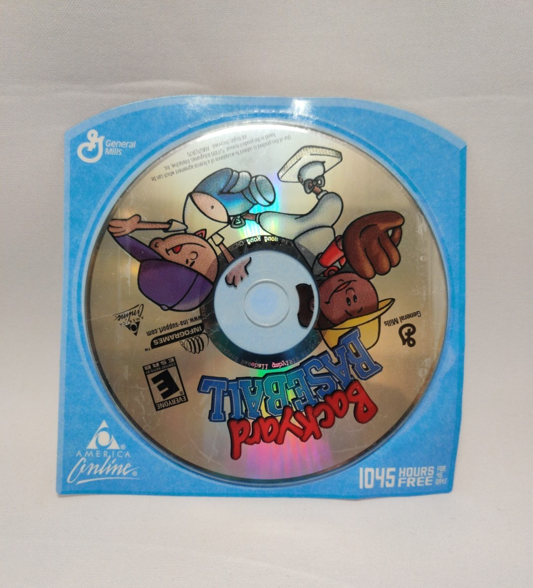 New BACKYARD BASEBALL General Mills PC Game America Online, AOL Collectible CD